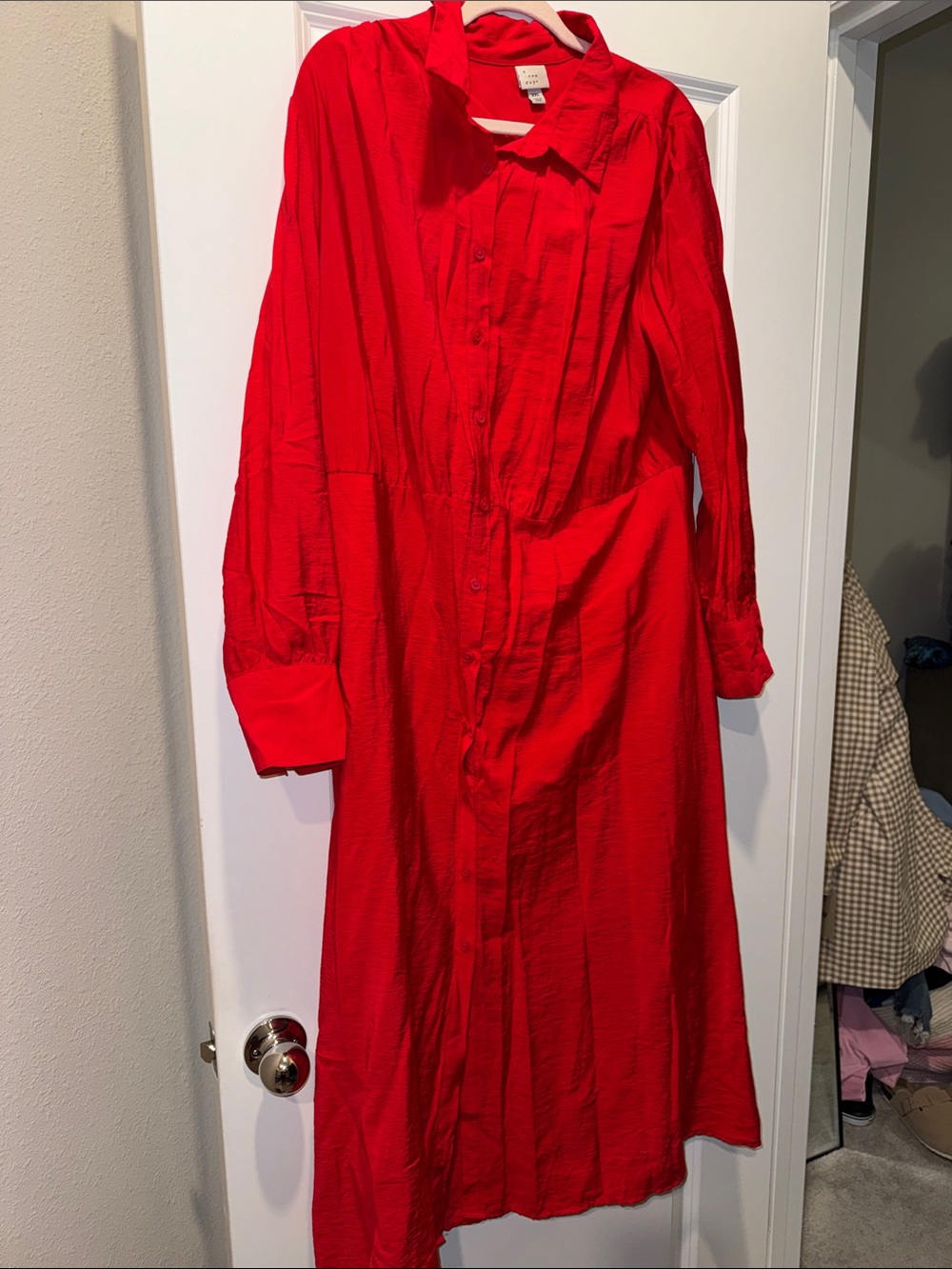 a new day Red Button front maxi dress